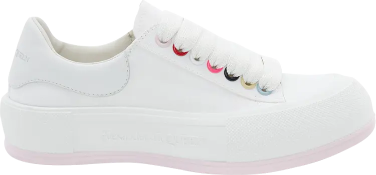 Кроссовки Alexander McQueen Wmns Deck Lace Plimsoll White Multi, белый