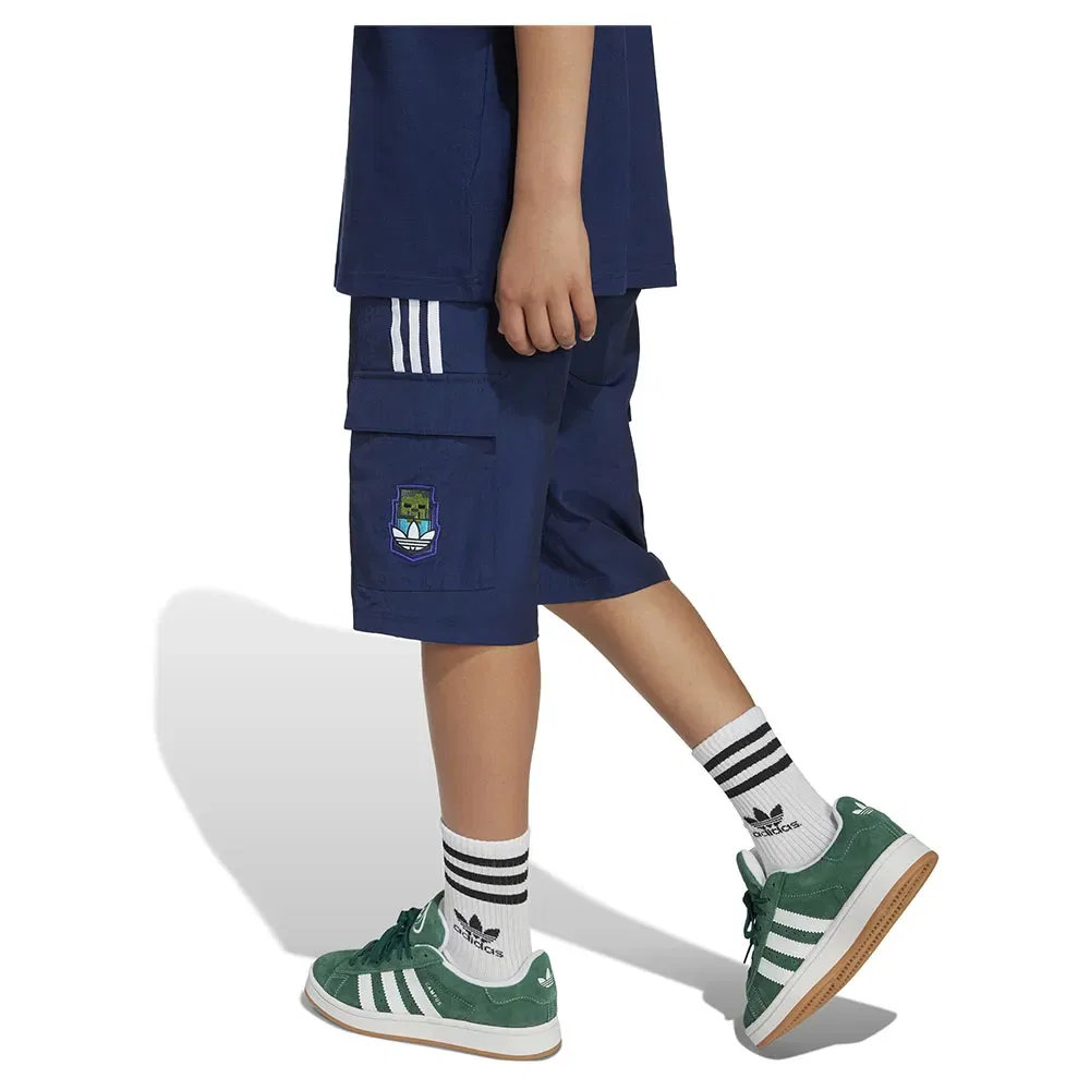 Шорты карго Minecraft Adidas Originals, синий — фото 2