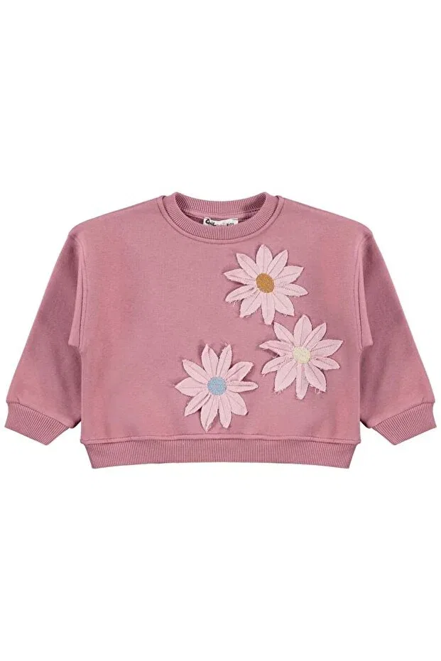 Детские свитшот для девочек с вышивкой Daisy Civil Girls, Dried Rose