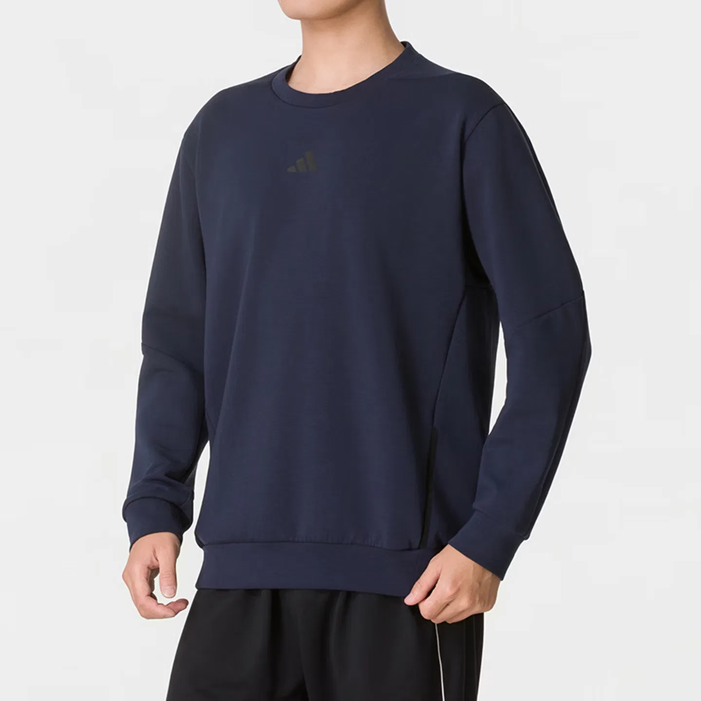 Мужской свитшот с круглым вырезом Adidas, Navy Blue — фото 4