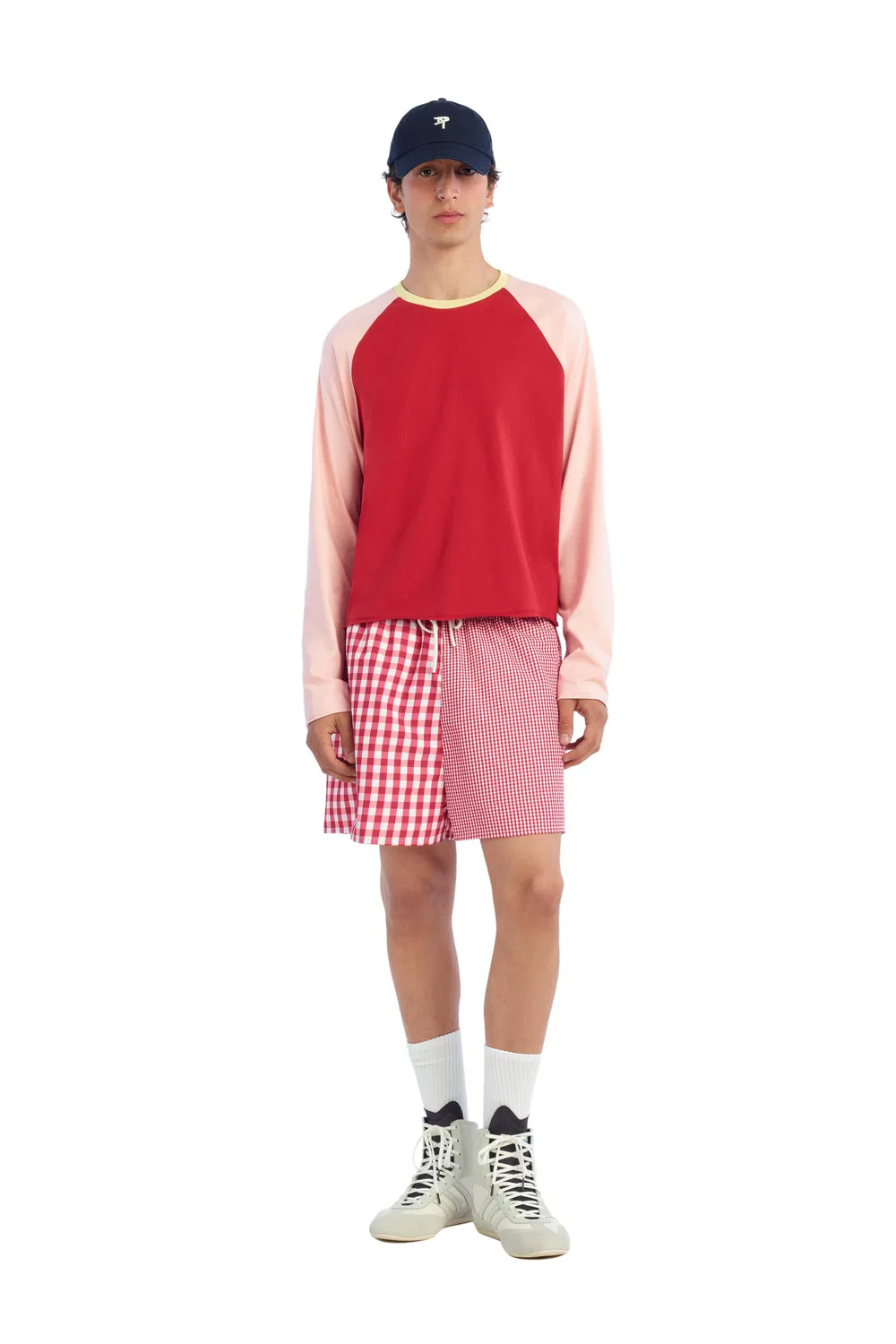 Футболка укороченного кроя с цветовыми блоками ZARA, Pinks