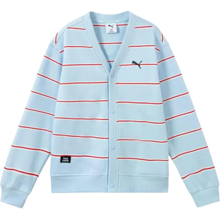 Куртка V-Neck, Moderate, PUMA, White Blue Tone — фото 4