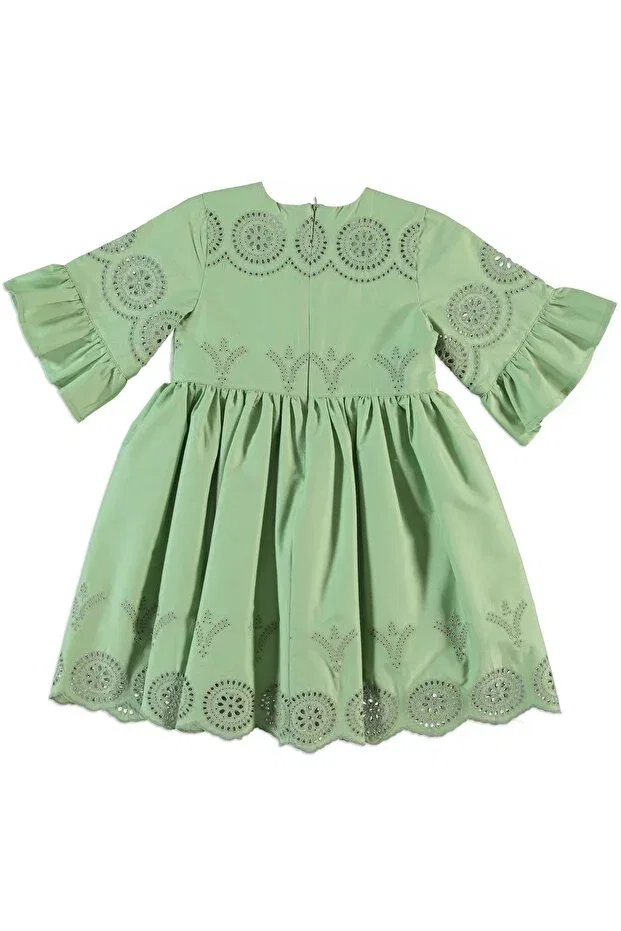 Детское платье для девочек хлопковое Ahenk Baby Kids, Green — фото 2