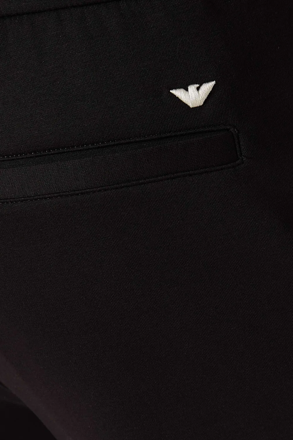 Штаны спортивные из двойного джерси с логотипом Emporio Armani, черный — фото 4