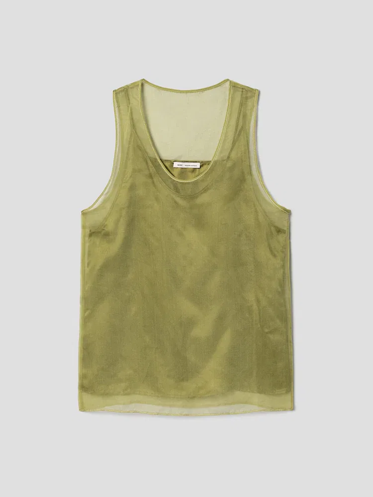 Топ без рукавов полупрозрачный Matcha AMI PARIS, Green