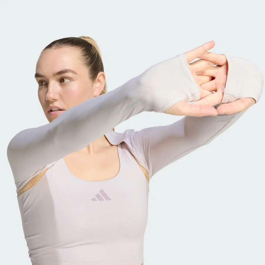 Тренировочный болеро с длинным рукавом Performance KD2217 Primelift Essentials Workout Contour Shrug adidas, Фиолетовый — фото 4