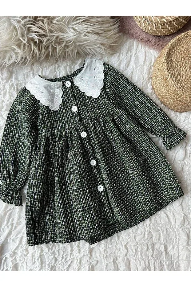 Детское платье для девочек с длинным рукавом Lace Collar Dress Anonim, Multicolor
