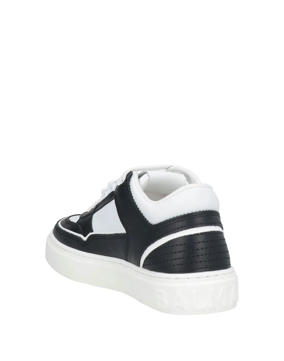 Детские кроссовки для девочек кожаные Low-Top Sneakers Balmain, черный — фото 3