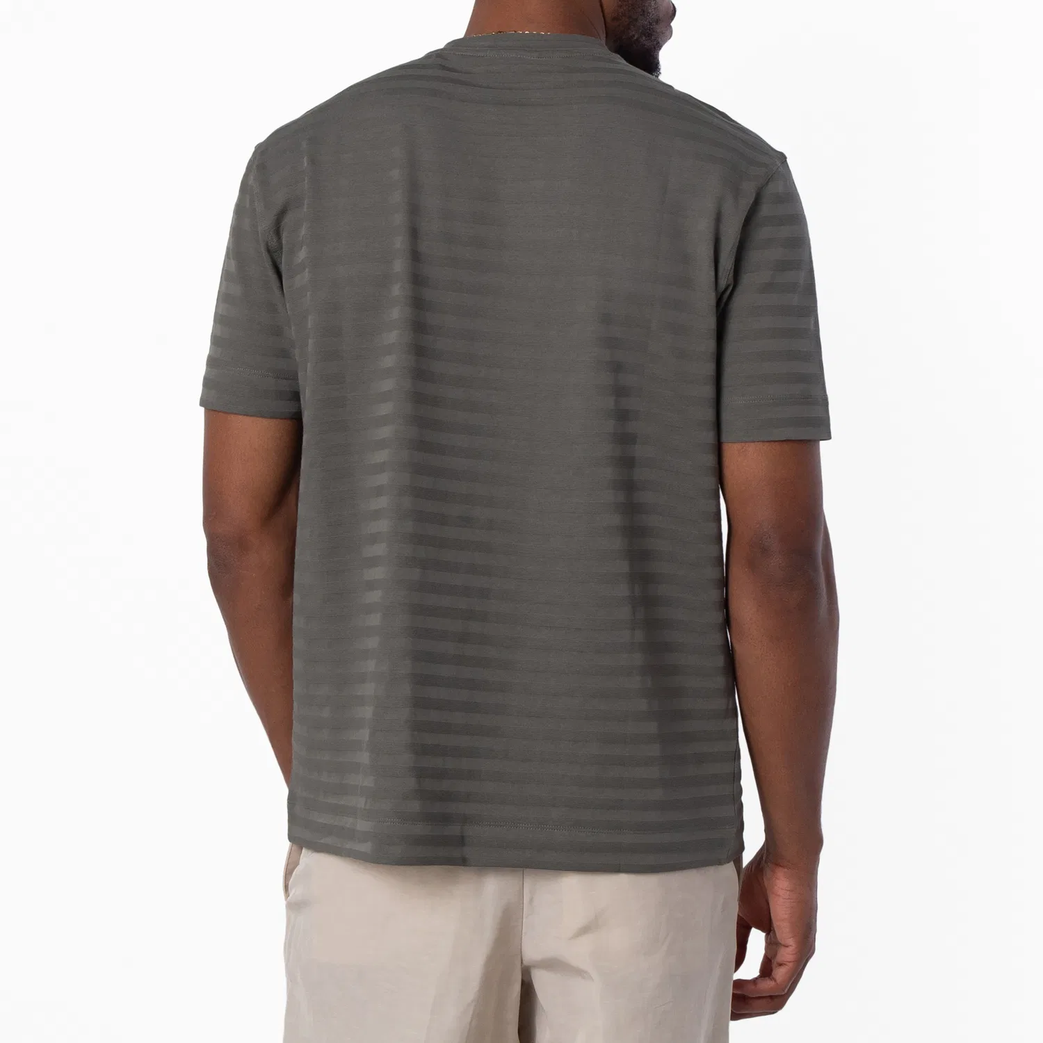 Футболка с жаккардовым узором ASV Jacquard Jersey T-Shirt Emporio Armani, Dis — фото 3
