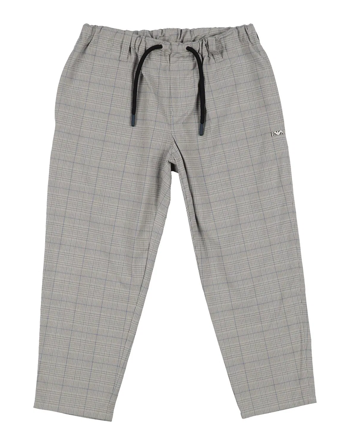 Детские брюки для мальчиков с принтом в клетку Glen Plaid Giorgio Armani, серый
