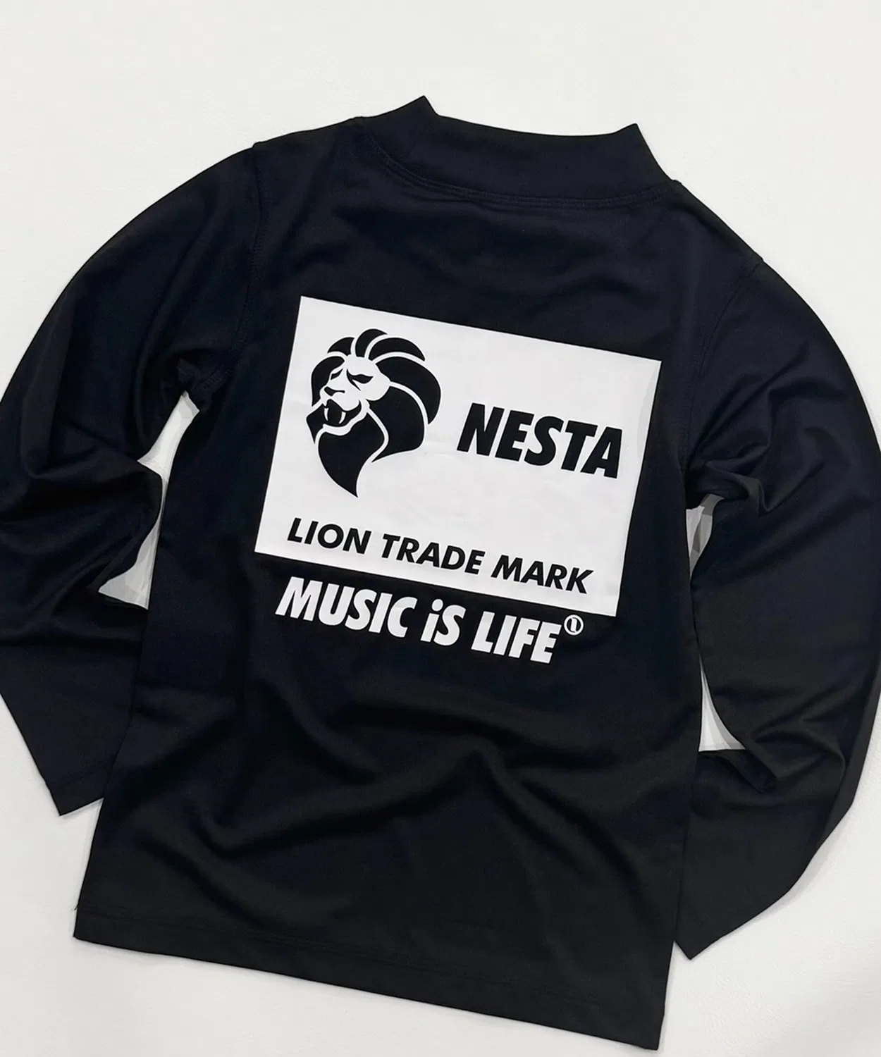 Детский лонгслив-рашгард с логотипом NESTA BRAND, Black