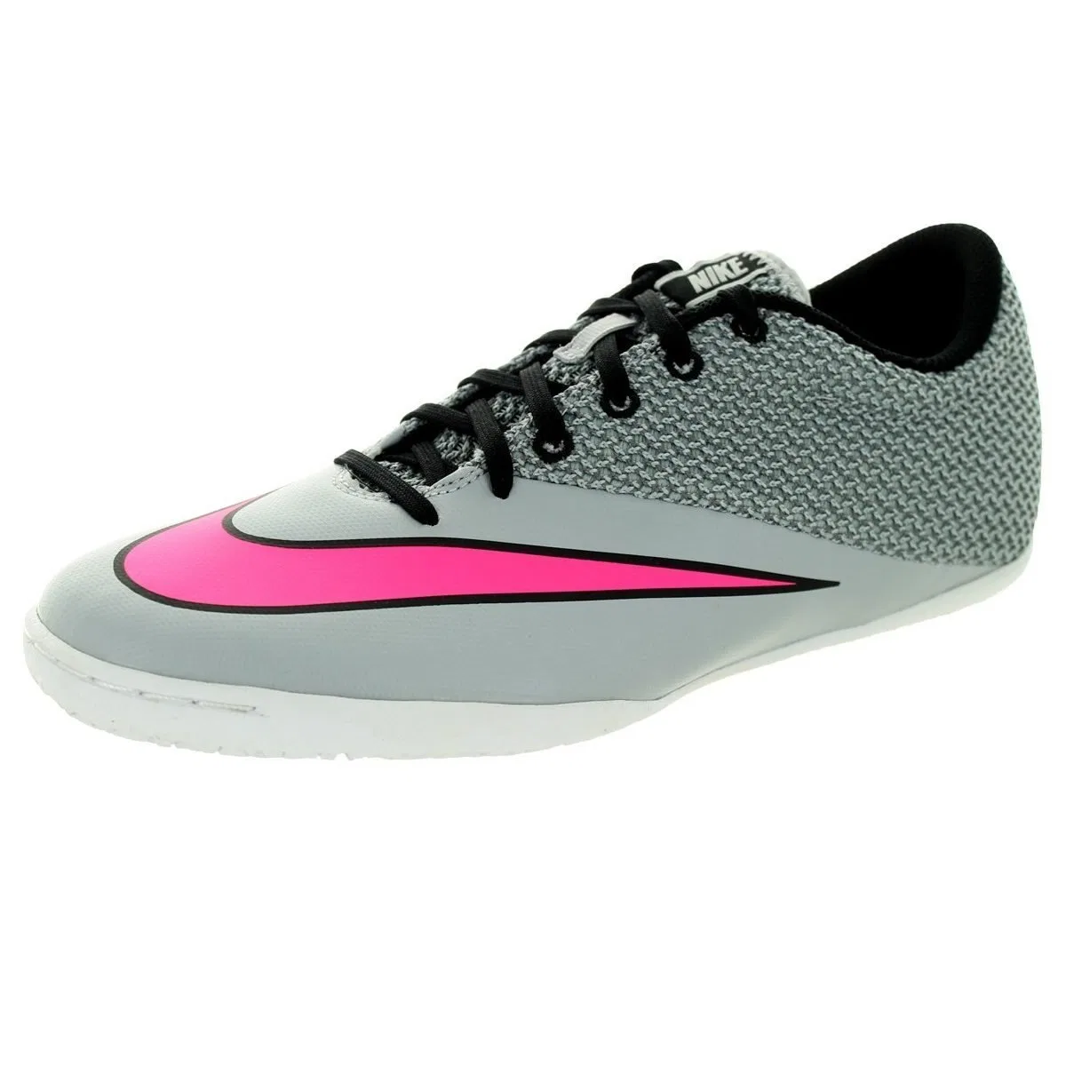 Детские футбольные бутсы Mercurialx PRO IC NIKE, Wolf Grey Hyper Pink Blk White