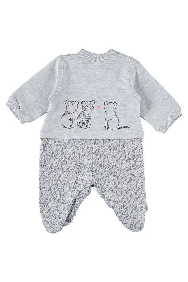 Детский комбинезон для новорожденных с принтом Hepbaby, Gray — фото 2