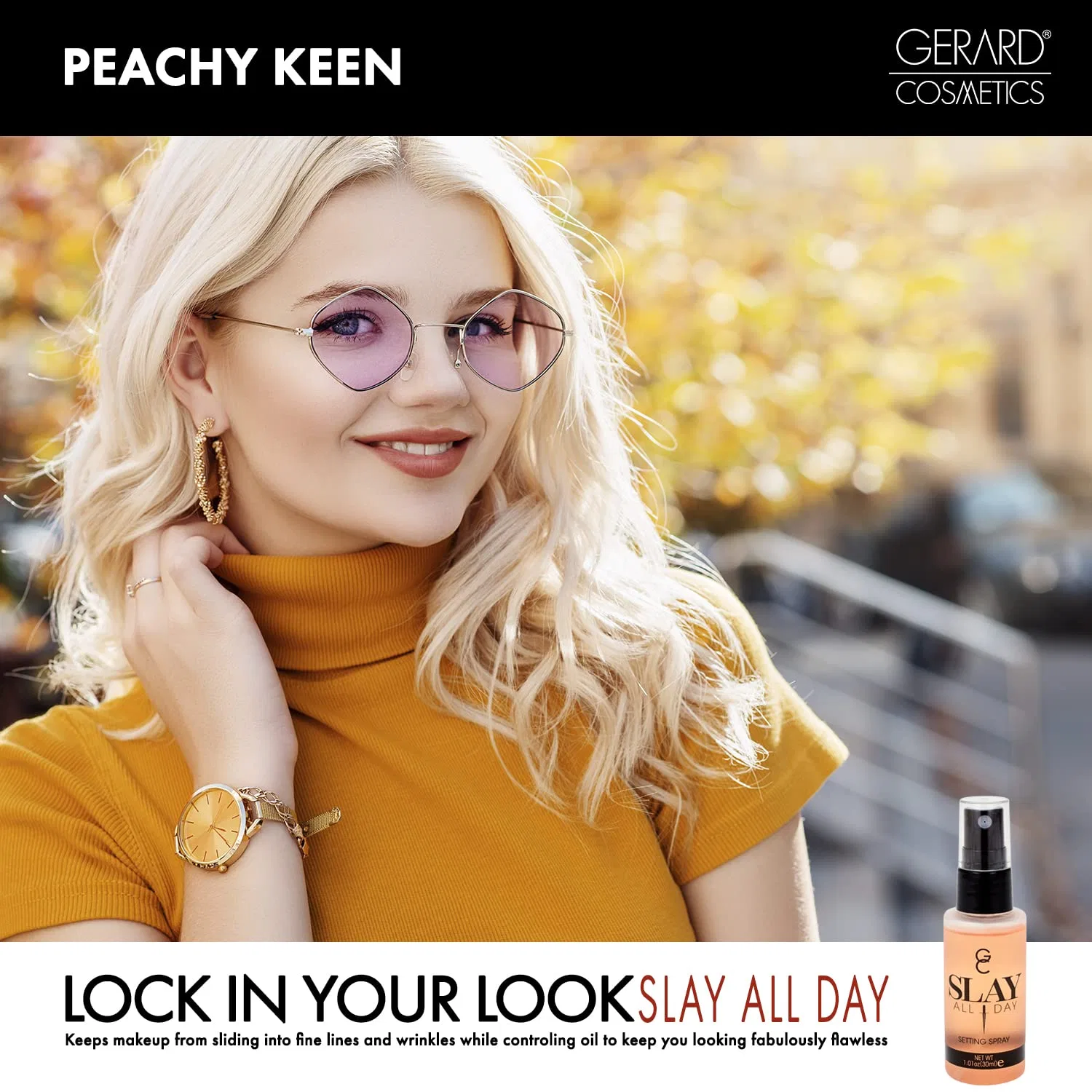 Фиксирующий спрей для макияжа Mini Slay All Day, Gerard Cosmetics, 30 мл — фото 3