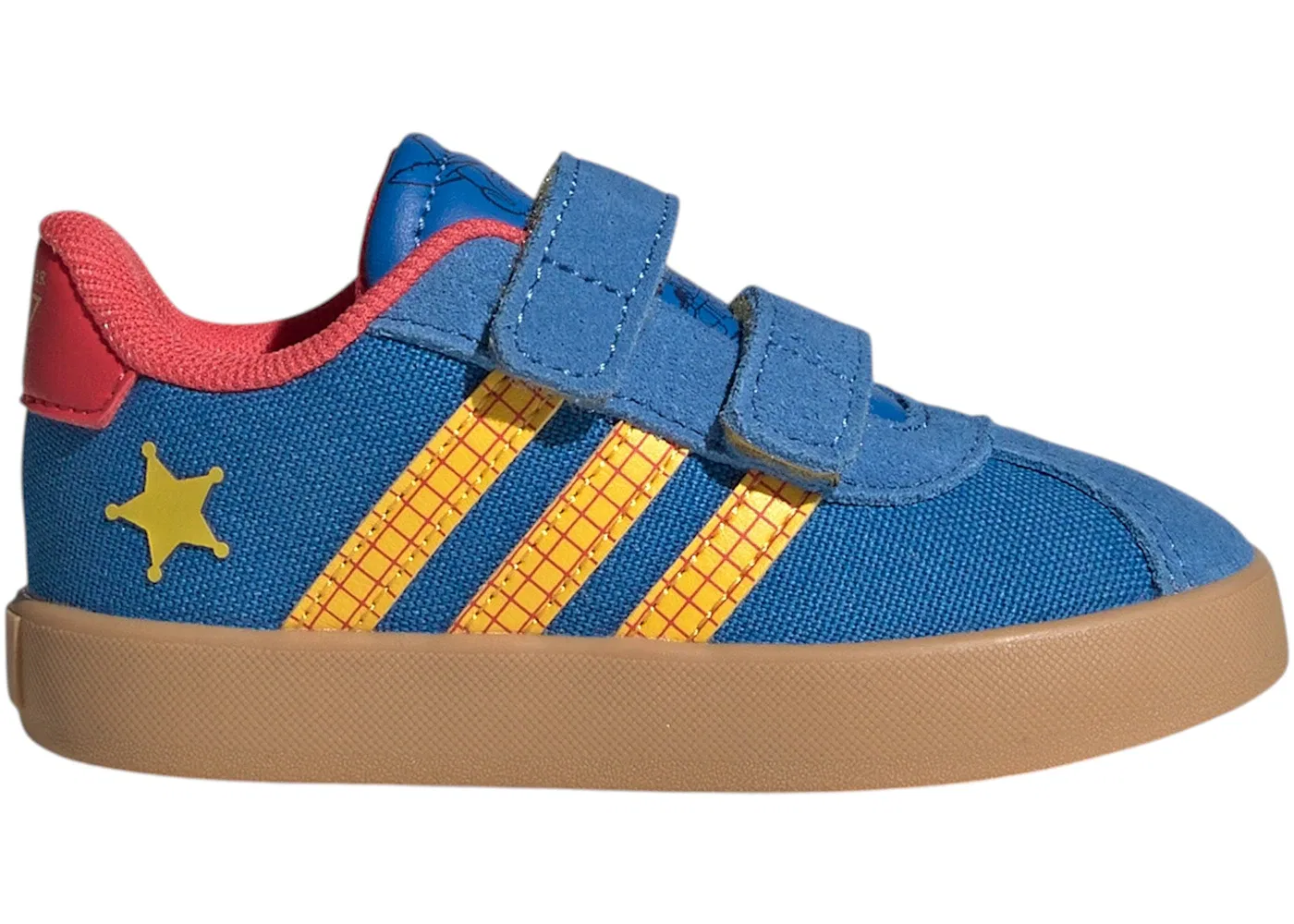 Детские кроссовки Lifestyle с принтом Woody Adidas VL Court 3.0 Adidas, Bright Royal/Bold Gold/Semi Lucid Red