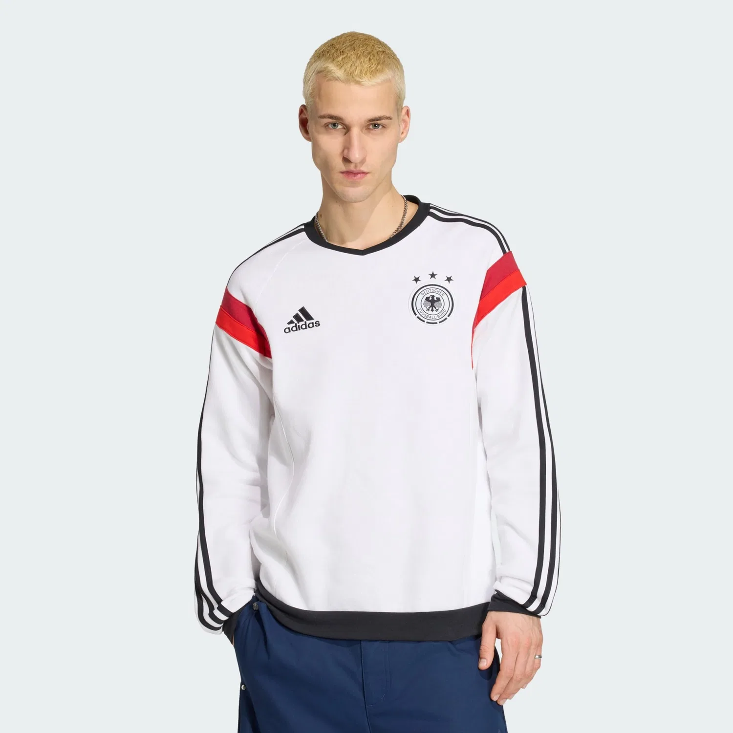 Спортивная толстовка Adidas Performance Deutschland 2014 белого цвета — фото 2