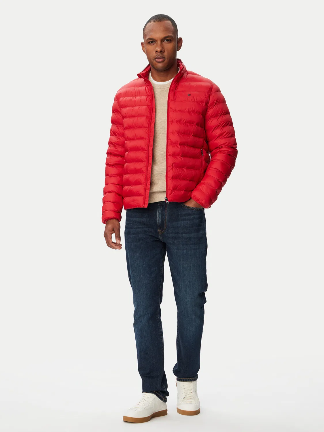 Мужская демисезонная куртка стандартного кроя Tommy Hilfiger, красный — фото 2