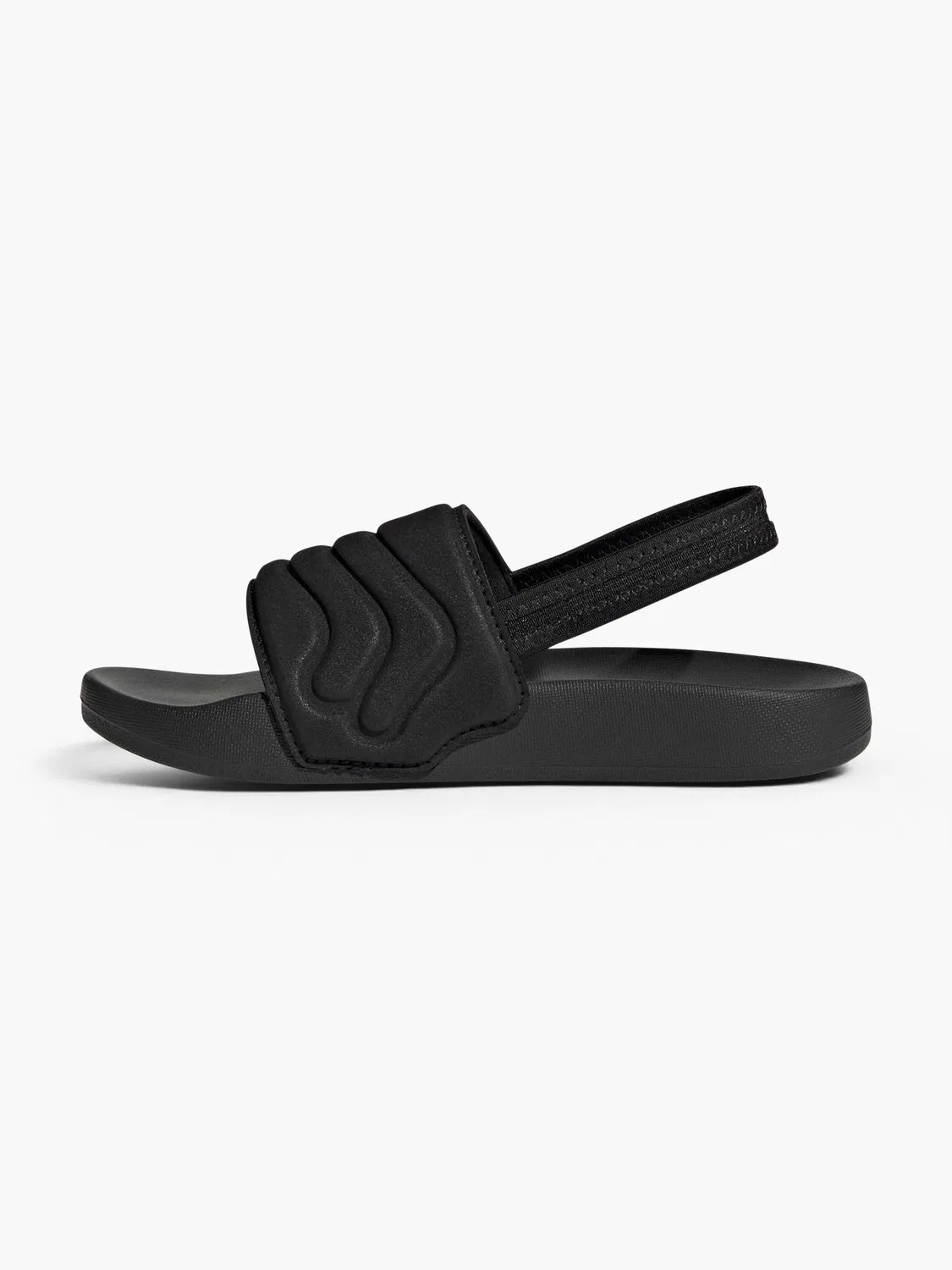 Детские шлепанцы с ремешком Adidas, черный — фото 3