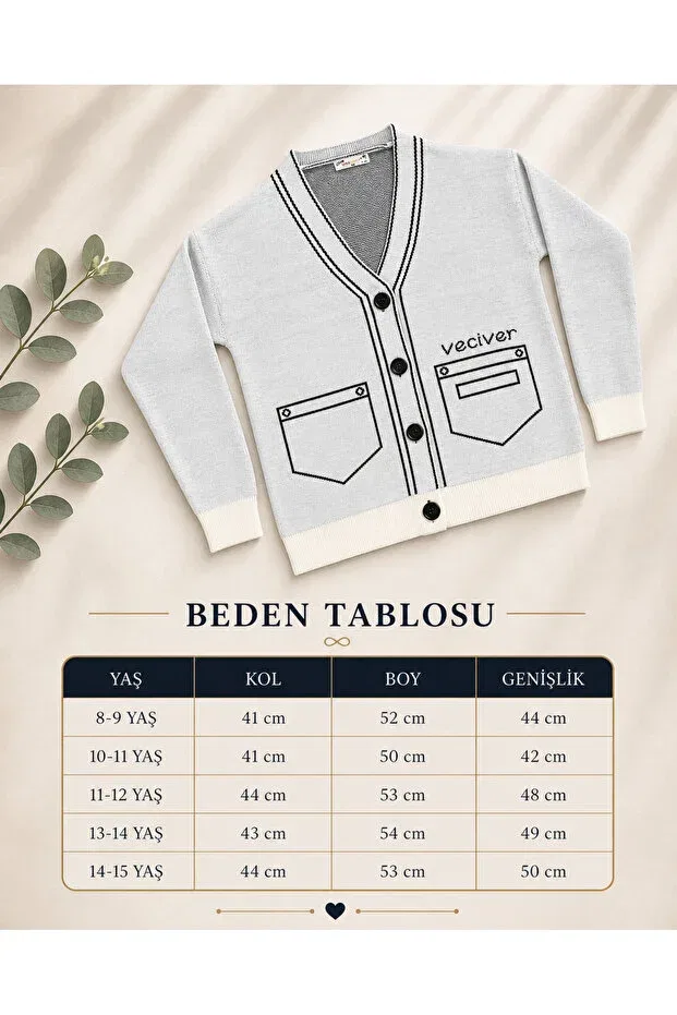 Детский кардиган для девочек с принтом Pocket Patterned Minimoda Kids, Cream — фото 4