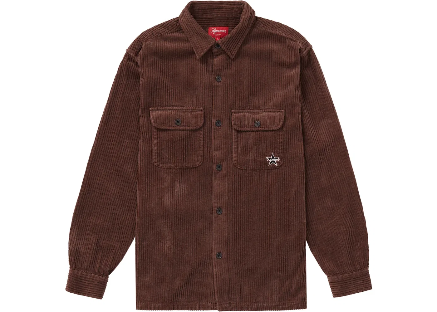 Мужская рубашка из вельвета Corduroy Shirt Supreme, коричневый