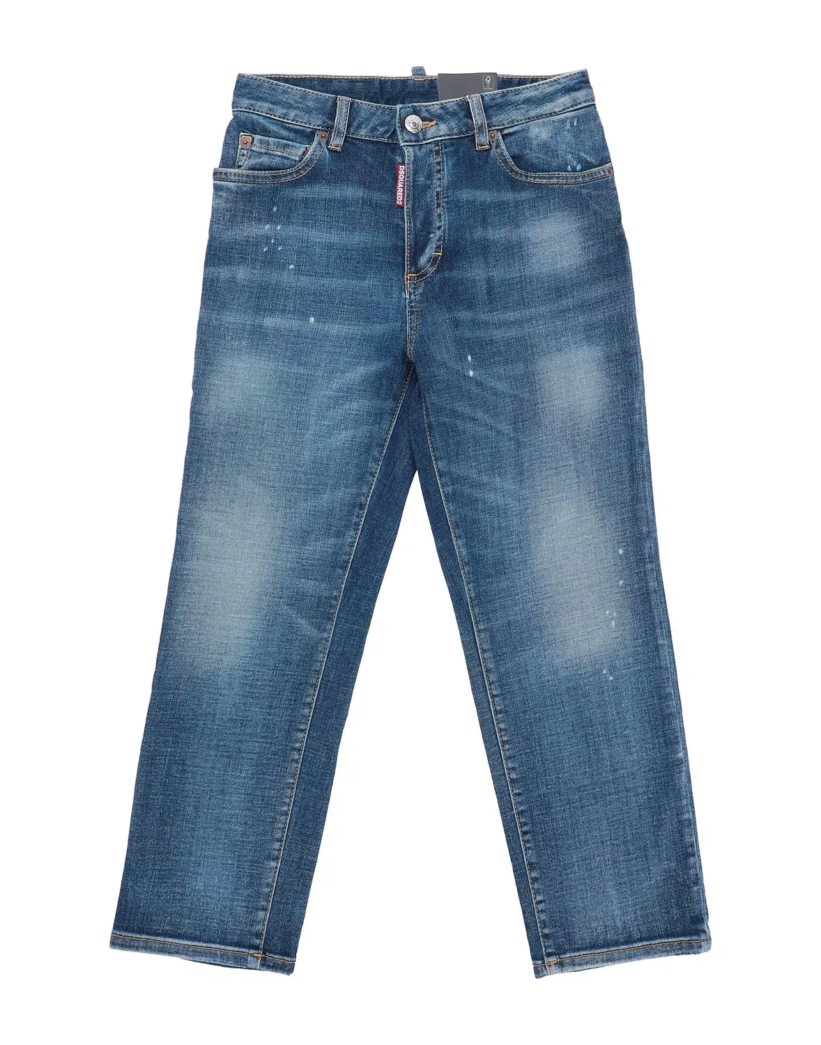 Детские джинсы для девочек с зауженным кроем Dsquared2, синий