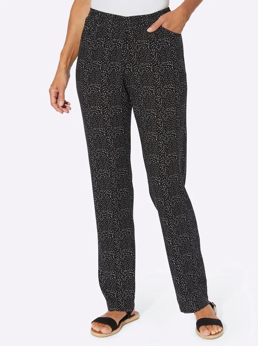 

Брюки без застежки Classic Basics, цвет Schwarz-Punkte