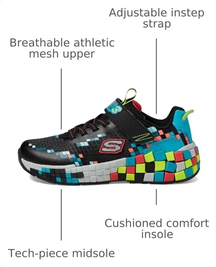 Детские кроссовки для девочек Mega-Craft 3.0 Skechers, Black/Multi — фото 3