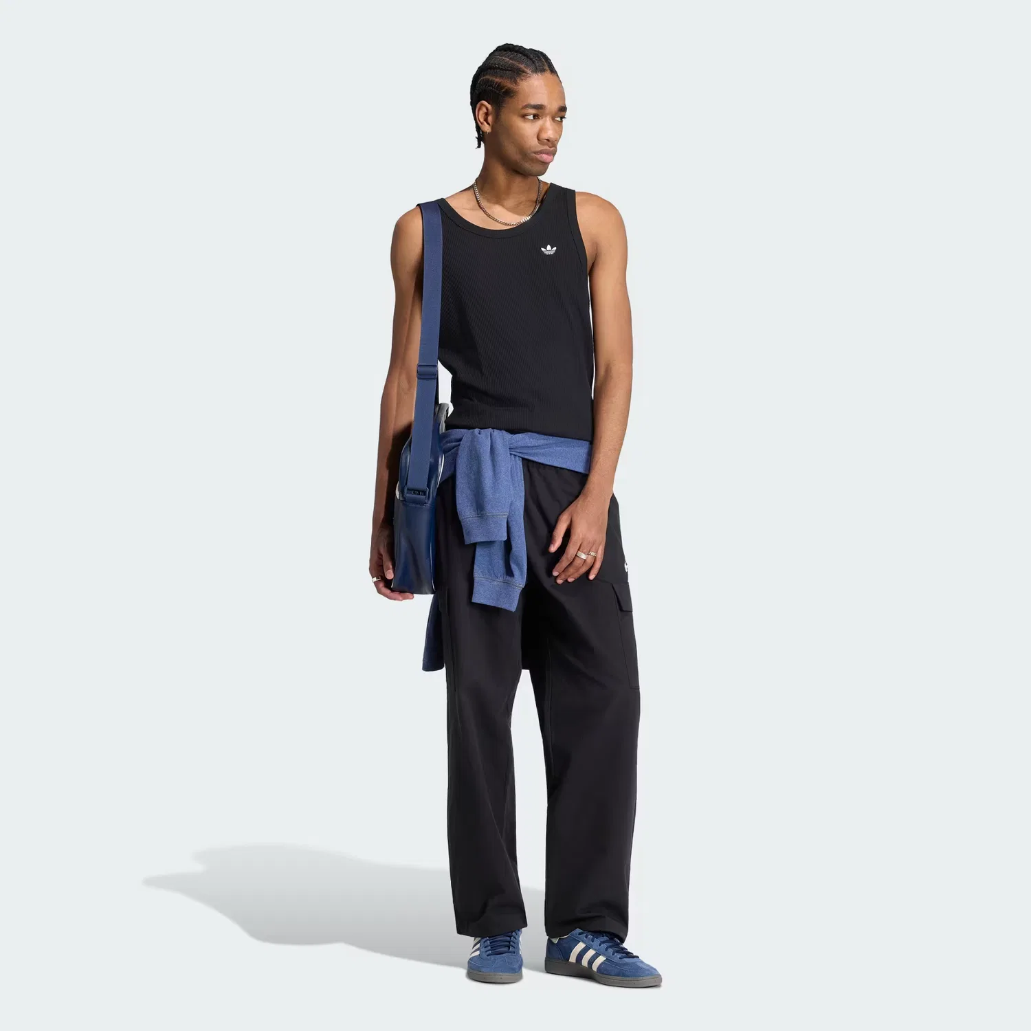 Мужские брюки карго свободного кроя Trefoil Essentials Cargo Adidas Originals, черный — фото 3