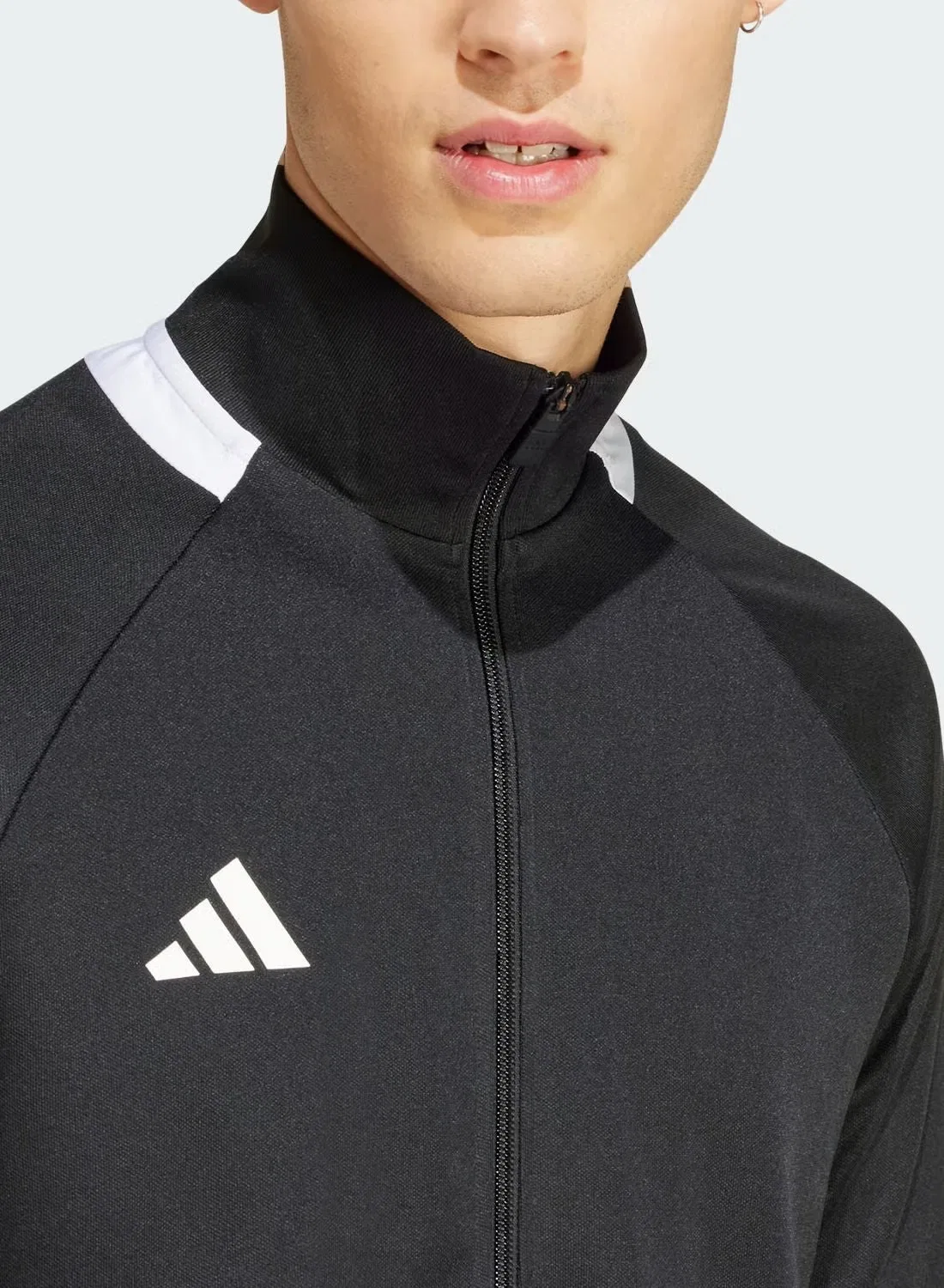 Куртка спортивная на молнии с влагоотводящей технологией Aeroready Sereno Cut 3-Stripes Adidas, черный — фото 3