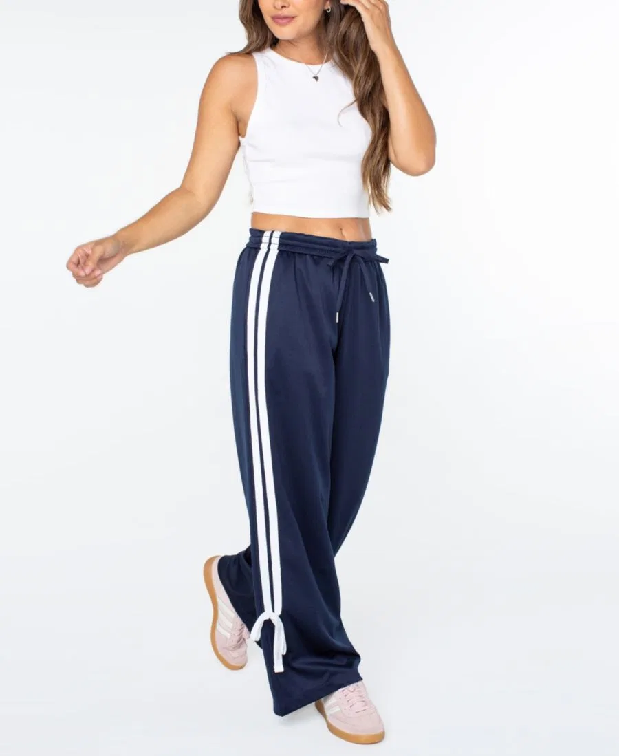 Штаны спортивные с бантом и широкими штанинами Celebrity Pink, Navy White — фото 2