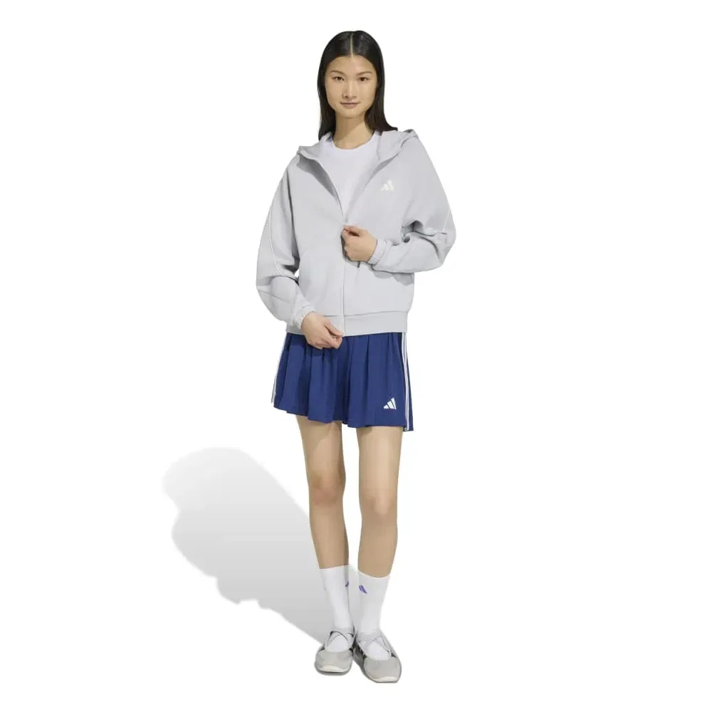 Женский свитшот с капюшоном и молнией Stadium Small Logo Adidas, Grey — фото 3
