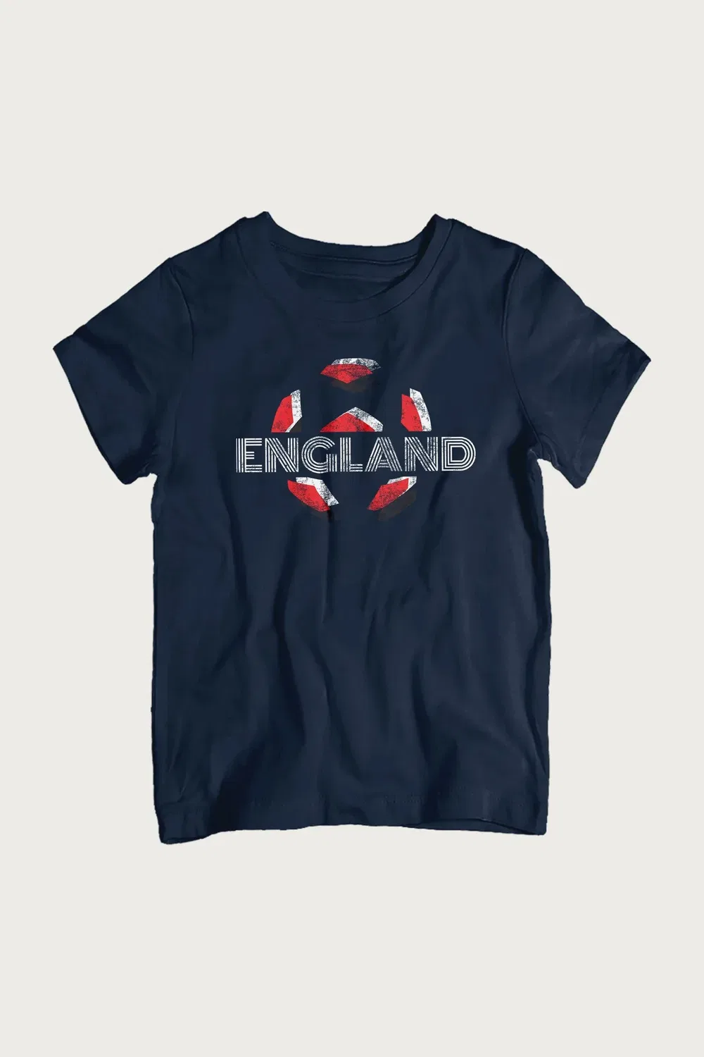 Футболка с принтом England Retro Ball Art World Cup Coto7, Navy — фото 2