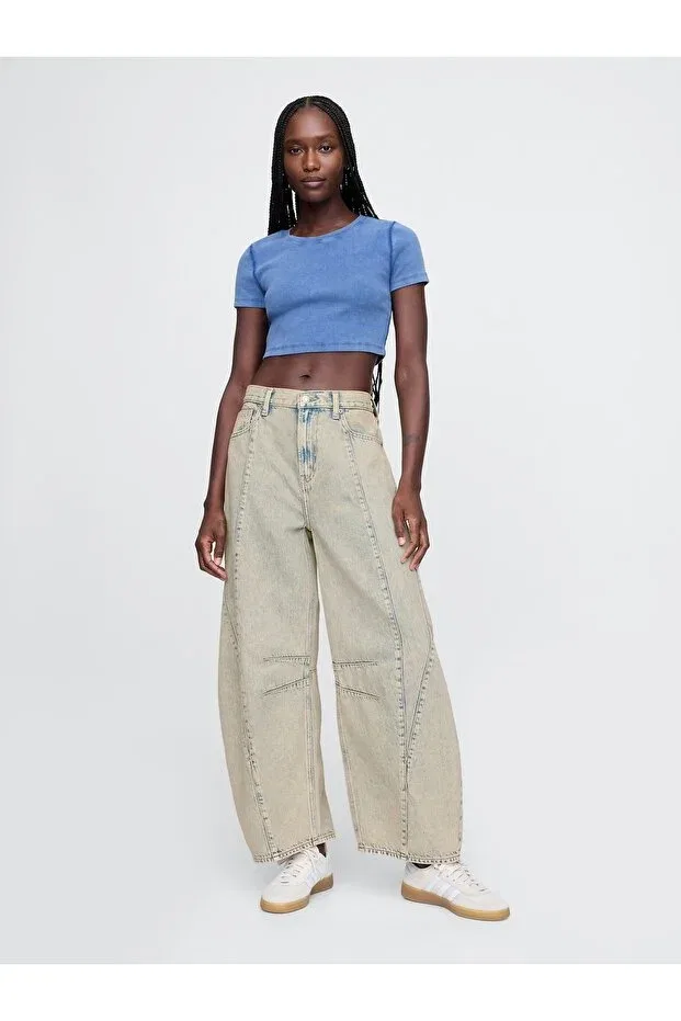 Женские джинсы с высокой посадкой Horseshoe Jean Trousers Gap, Beige