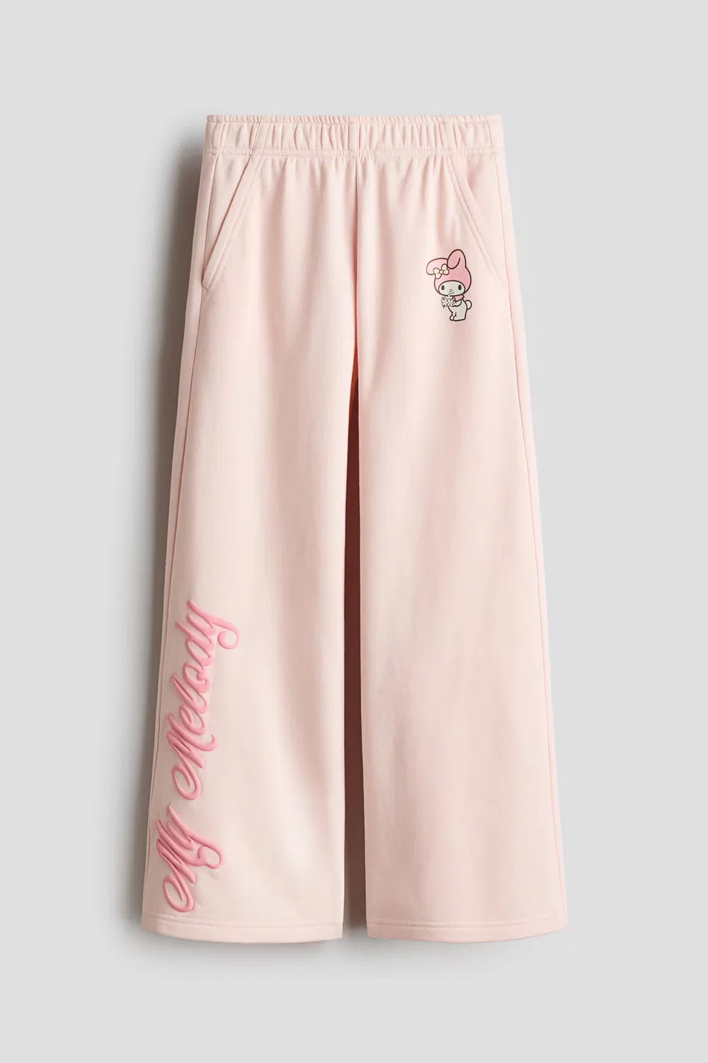 Спортивные брюки из ткани для толстовок с принтами H&M, Hellrosa/My Melody