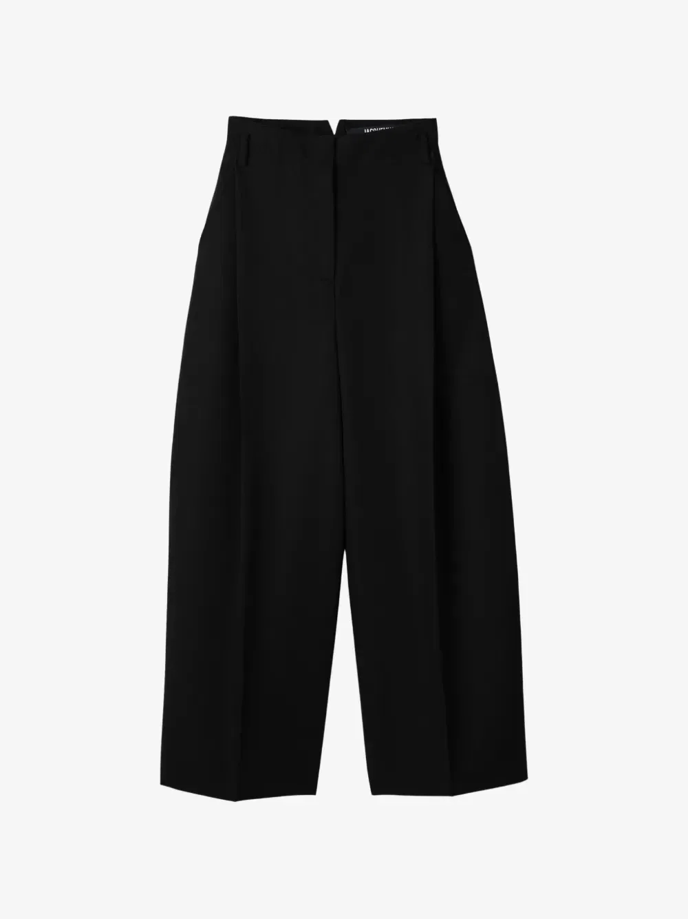 Плиссированные укороченные брюки JACQUEMUS, черный