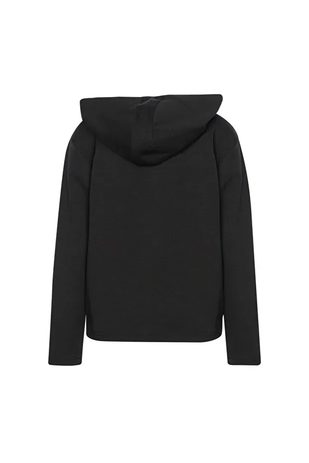 Детское худи с длинным рукавом на молнии Hummel, Black — фото 3
