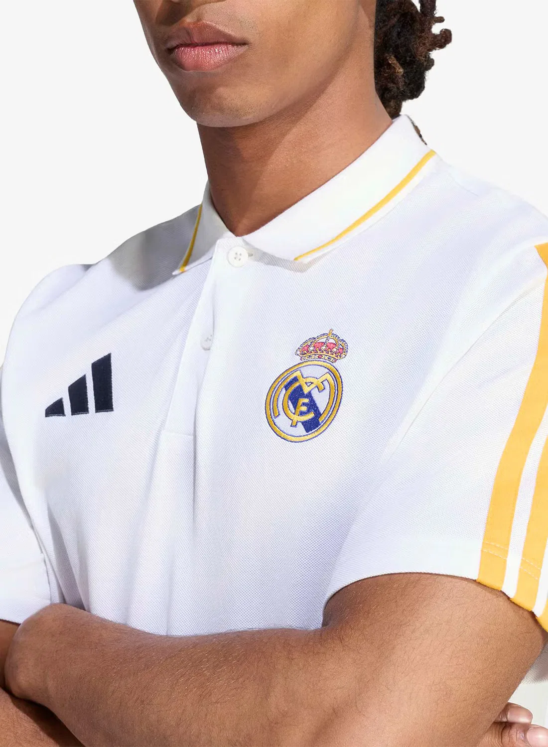 Поло с воротником Real Madrid DNA Adidas, белый — фото 3