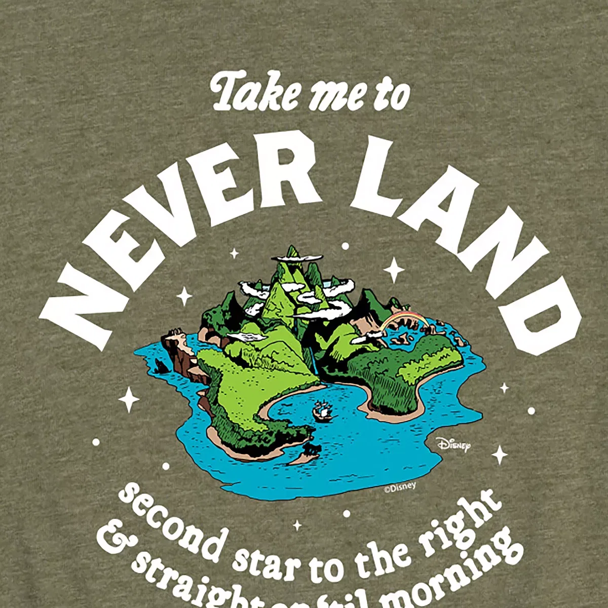 Детская футболка с коротким рукавом с принтом Peter Pan Short Sleeve Graphic T-Shirt Disney, Heather Red — фото 2