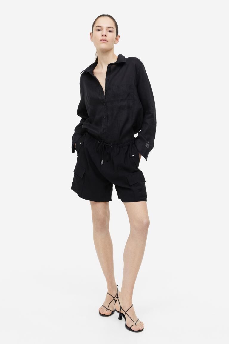 

Грузовые шорты H&M, черный