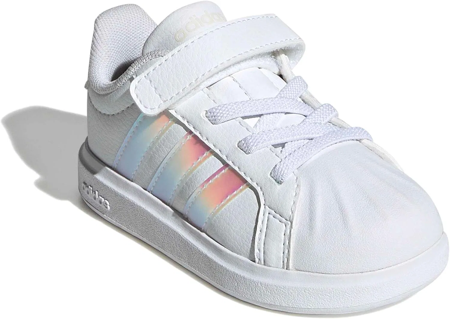 Детские кроссовки для мальчиков с принтом Streettalk adidas, White/Iridescent/White — фото 4