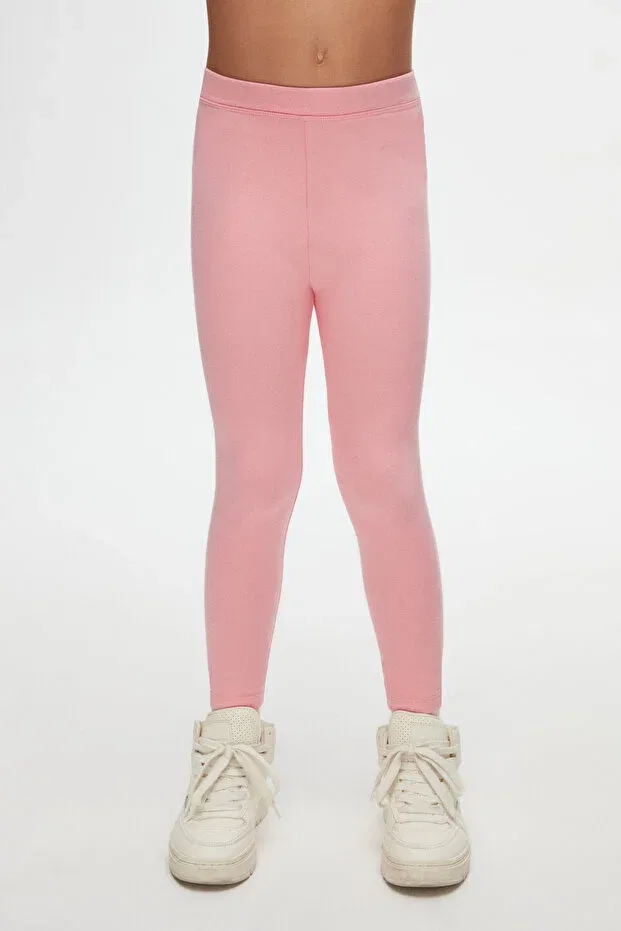 Детские леггинсы для девочек хлопковые Basics Lovetti, Peony Pink — фото 2