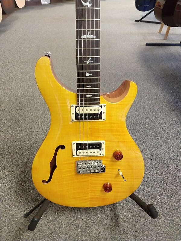 

Новый PRS Paul Reed Smith Custom 22 Semi-Hollow Santana Yellow с чехлом PRS SE