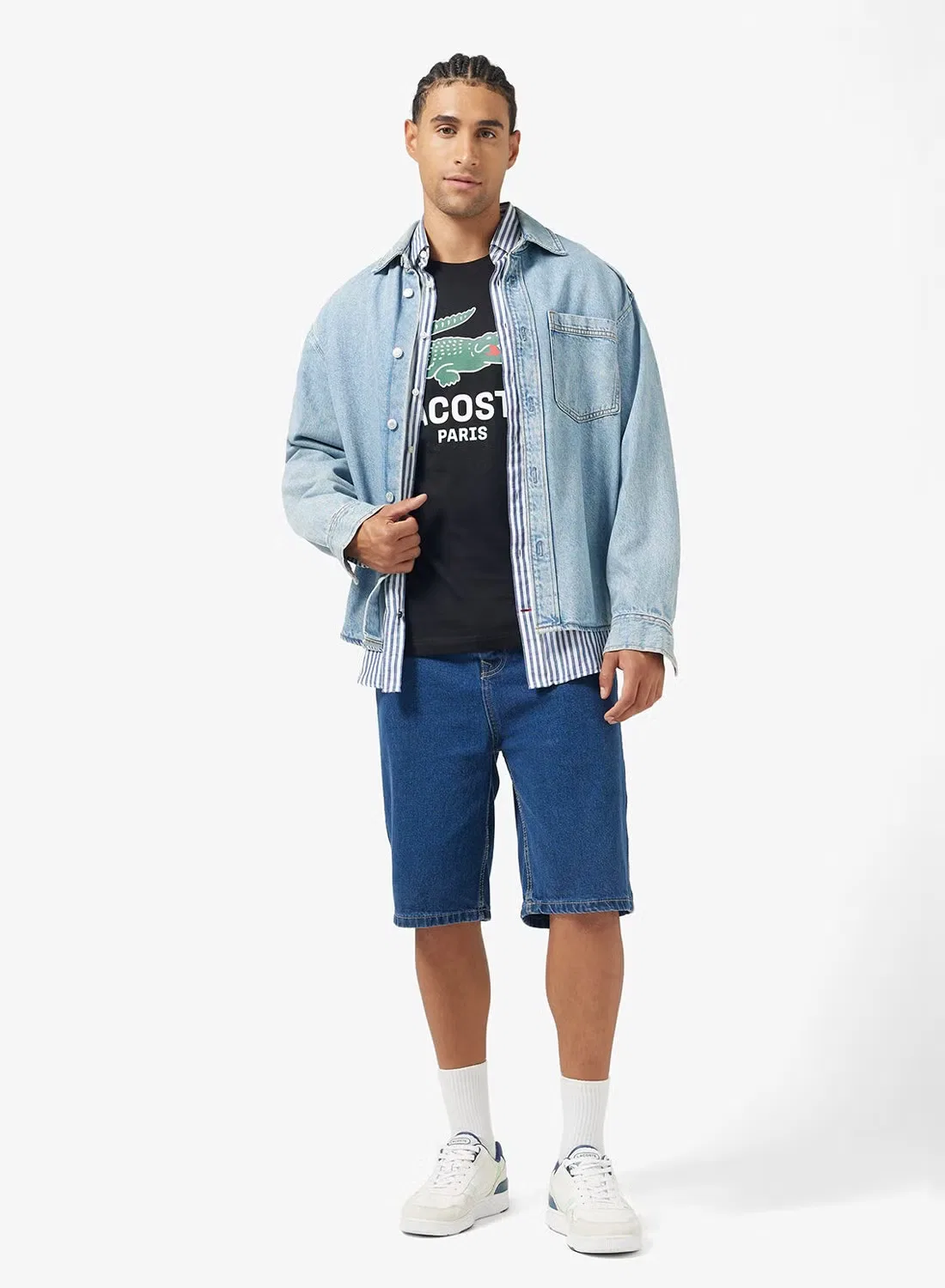 Футболка с принтом Lacoste, черный — фото 4