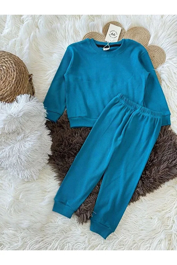 Детский комплект спортивного костюма из хлопка Trophy Daily Moda, Blue