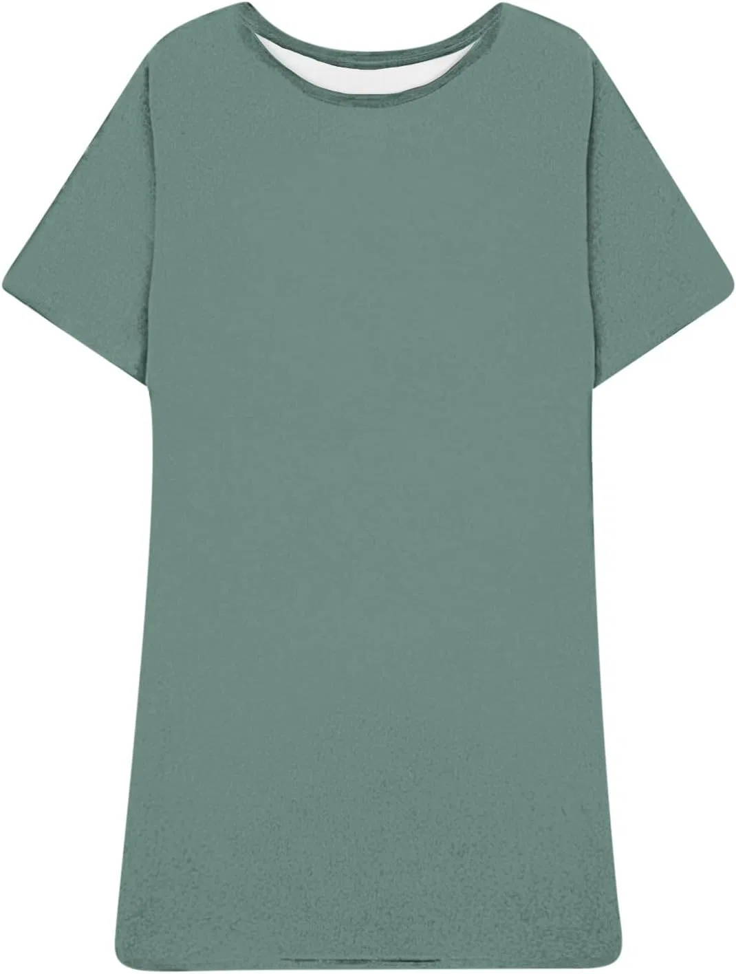 Женское летнее мини-платье A-силуэта с коротким рукавом Solid, Green — фото 4