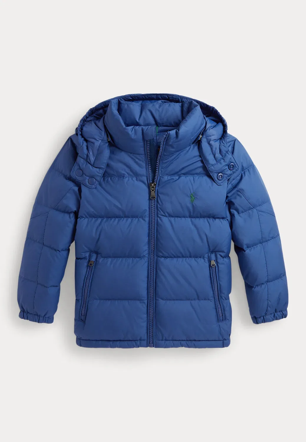 Пуховая куртка Gorham с капюшоном, размер 2-6 лет - пуховая куртка Polo Ralph Lauren, Dusty Azure