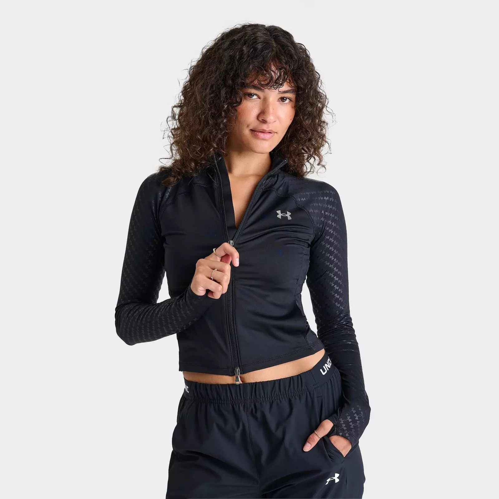 

Толстовка Women's Under Armour Emboss Full-Zip, черный