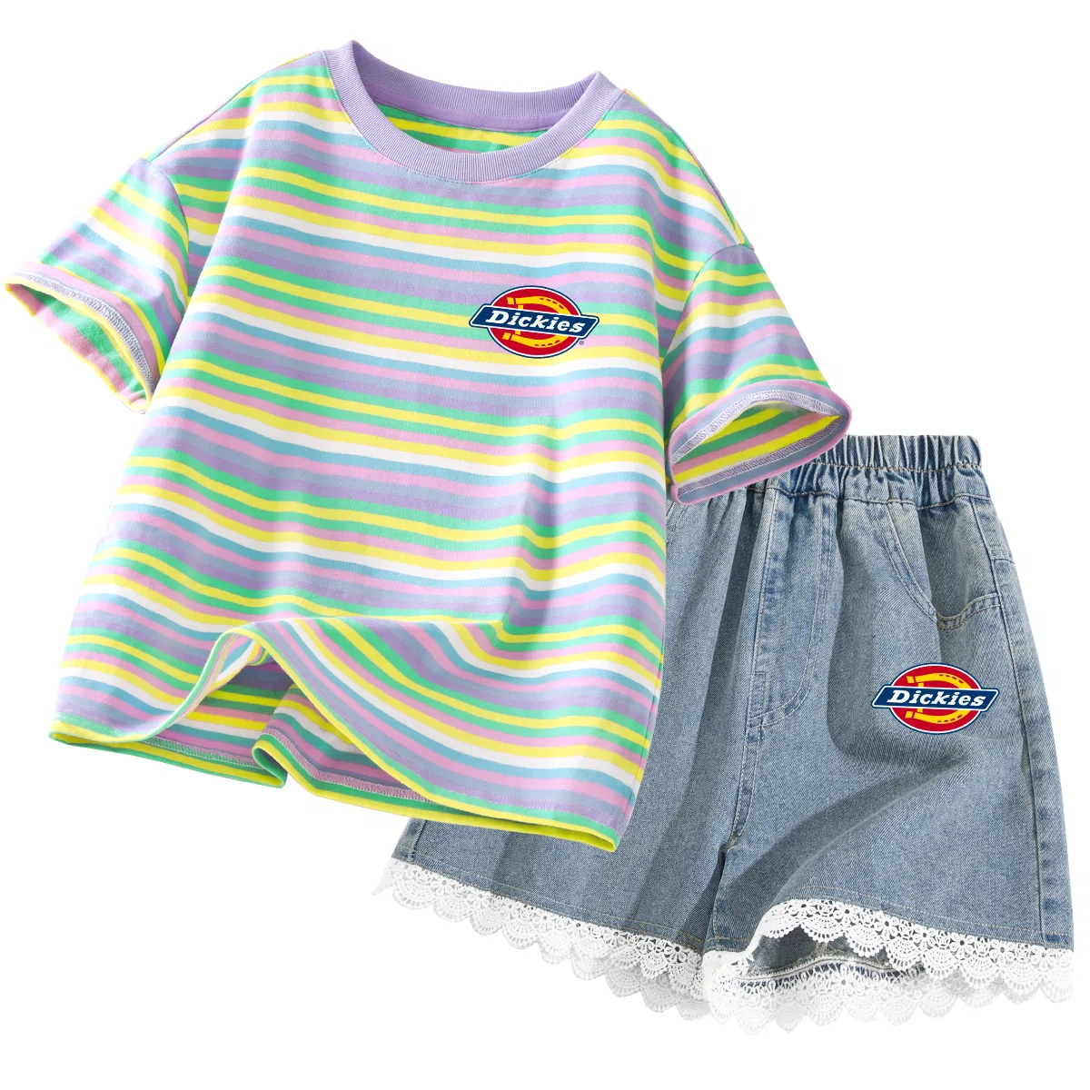 Детский спортивный комплект с принтом S Logo K Sweetheart Green+S Logo K Lake Blue Dickies, Green/Lake Blue — фото 3