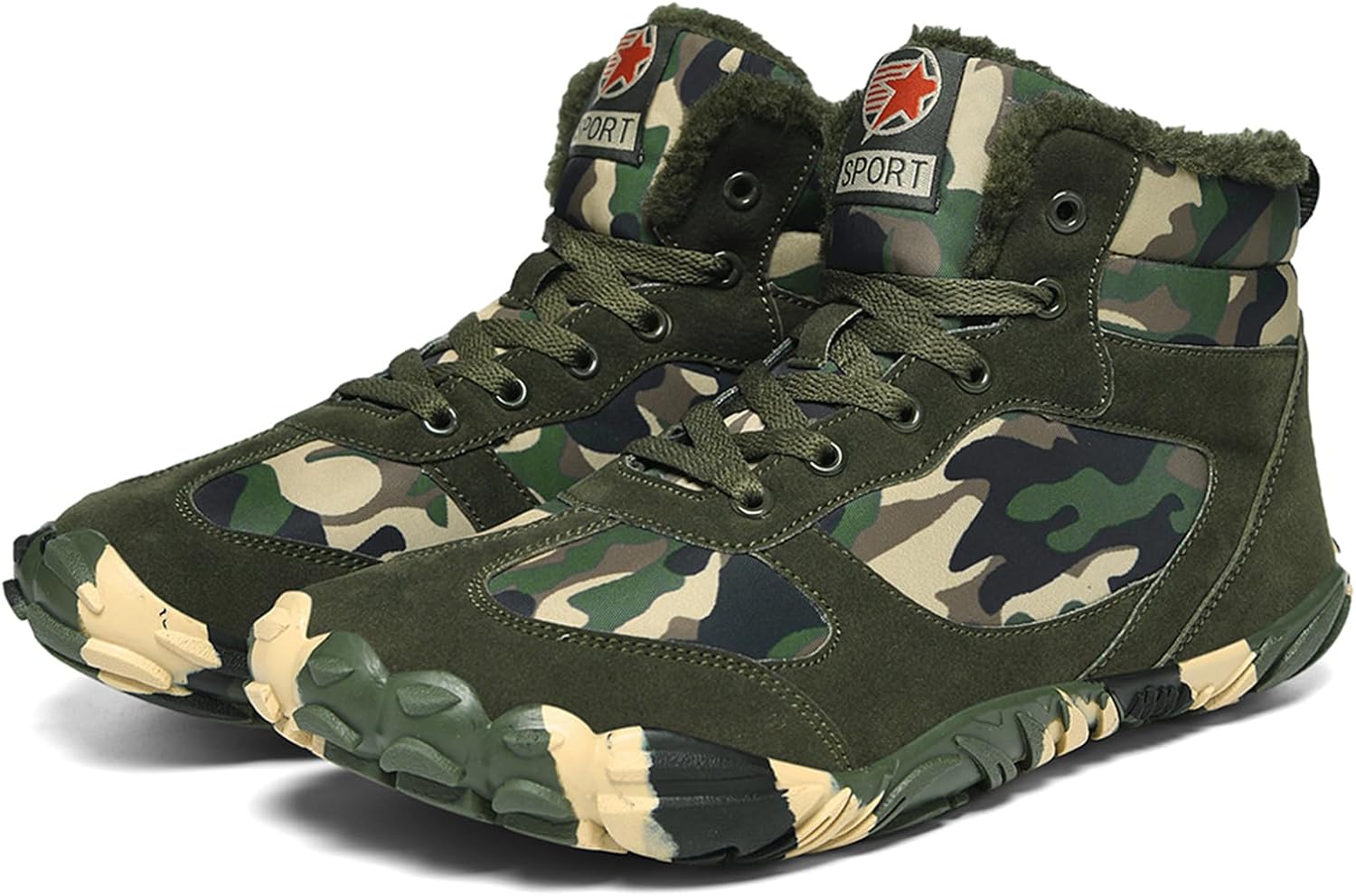 

Водонепроницаемые зимние обувь, походные ботинки для женщин и мужчин, для трейлового бега, здоровые, противоскользящие Wongtuli, W902camouflage Plus Velvet Style