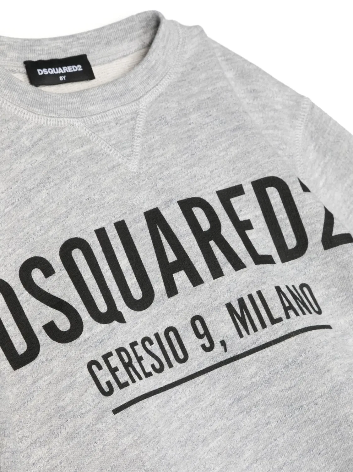 Свитшот с принтом логотипа DSQUARED2, серый — фото 2